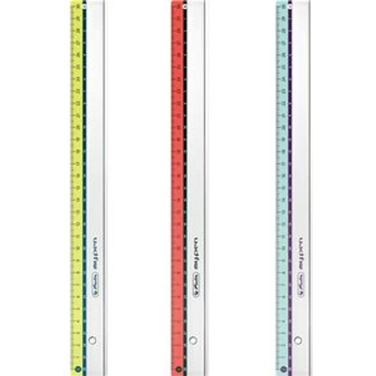 herlitz 11367992 Lineal my.pen, 30 cm, Kunststoff, farbig sortiert (keine Farbauswahl möglich!), 1 Stück