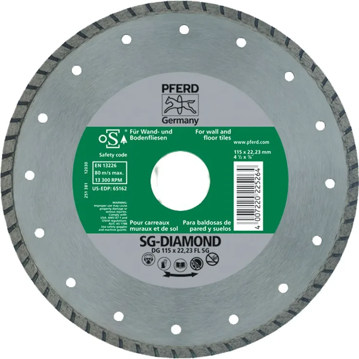 Pferd 68000031 Diamant-Trennscheibe DG 115x1,2x22,23 FL SG