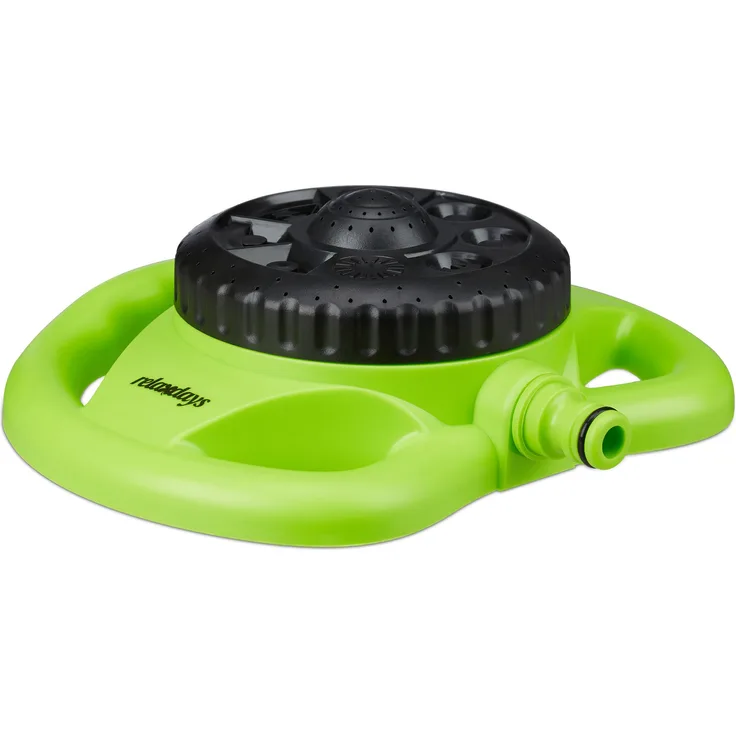 Reladays, 8 Flächenformen, 78 m² Beregnungsfläche, Wasseranschluss 1-2, Rasensprenger, grün-schwarz Flächenregner