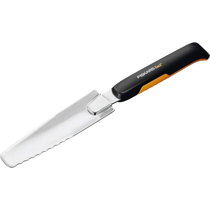 Fiskars Unkrautstecher für tief verwurzeltes Unkraut, Länge: 39,6 cm, Schwarz-Orange, Rostfreier Stahl-Kunststoff, Xact, 1027046
