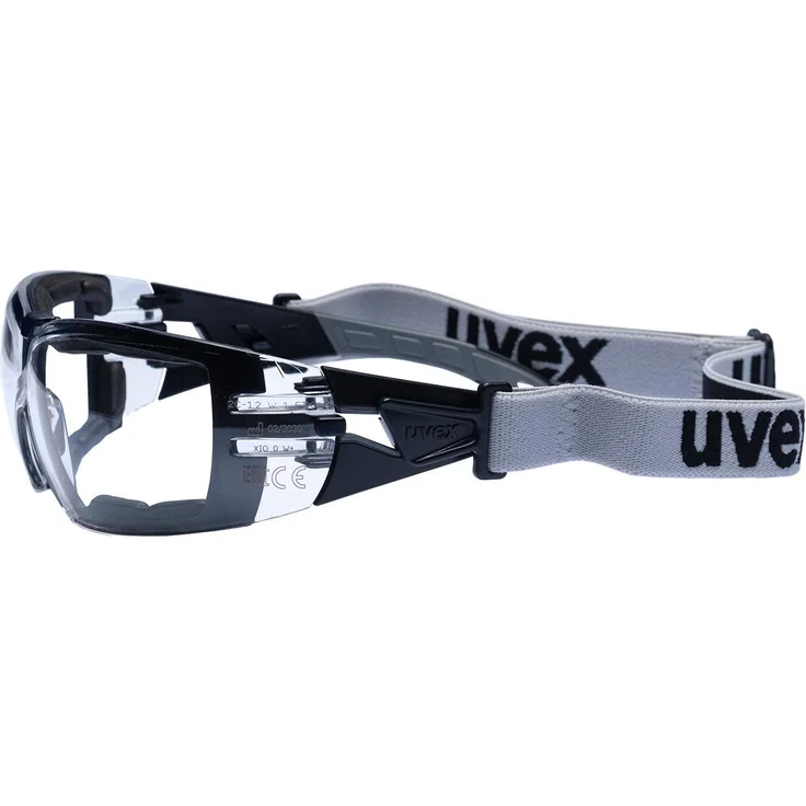 Uvex Pheos Guard Schutzbrille - Supravision Extreme - kratzbeständig Einheitsgröße Transparente Gläser Schwarz-Grau – Bild 4