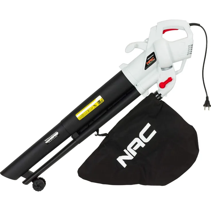 NAC NEW AMERICAN CONPT VBE320-FS-J NAC Elektro Laubbläser Laubsauger 3200W, Schwarz 3200 Watt