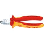KNIPEX 70 06 160 Seitenschneider isoliert mit Mehrkomponenten-Hüllen, verchromt 160 mm
