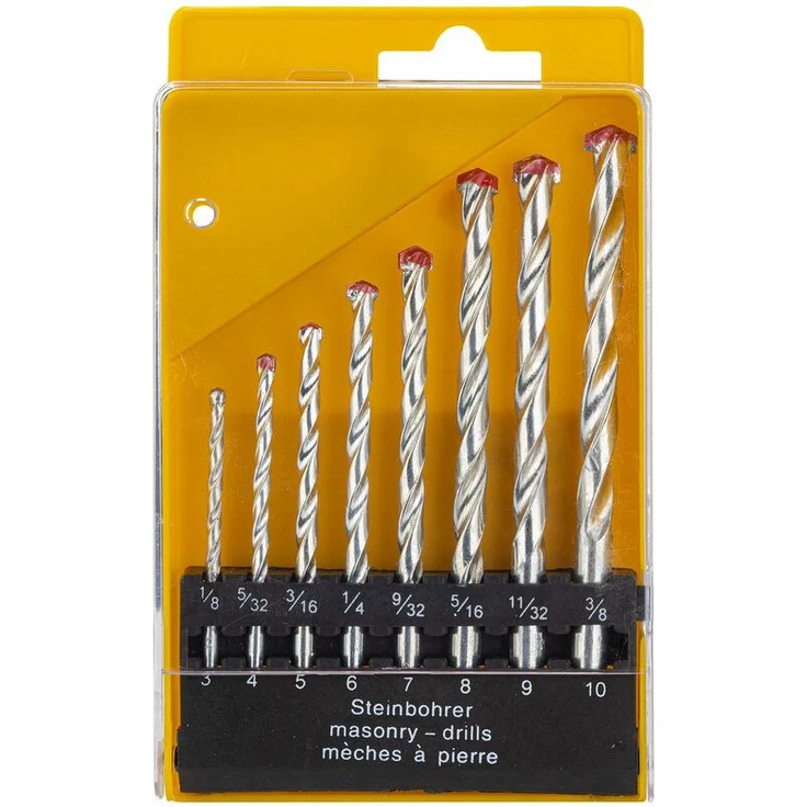 Dema - Steinbohrer Betonbohrer Set 3-10 mm 8-teilig Bohrer Hammerbohrer Satz