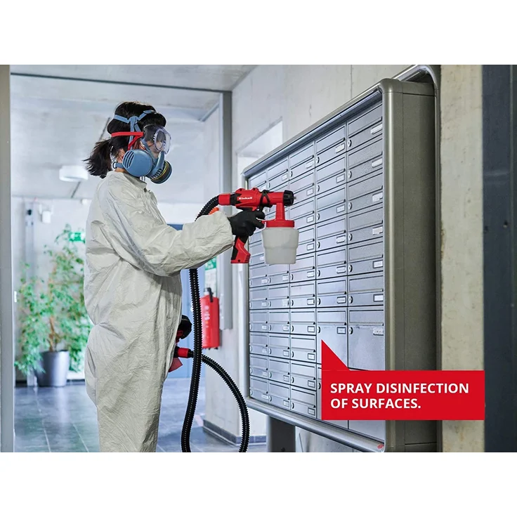 Einhell Elektrisches Farbsprühsystem TC-SY 400 P (400 W, für kleine und mittelgroße Arbeitsflächen, für Lacke und Lasuren, Farbmengenregulierung) – Bild 2