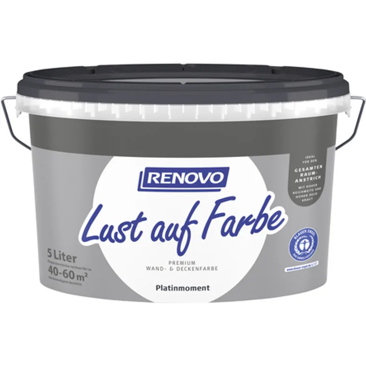 Renovo - Dispersionsfarbe Lust auf Farbe, Platinmoment, matt - 5 Liter