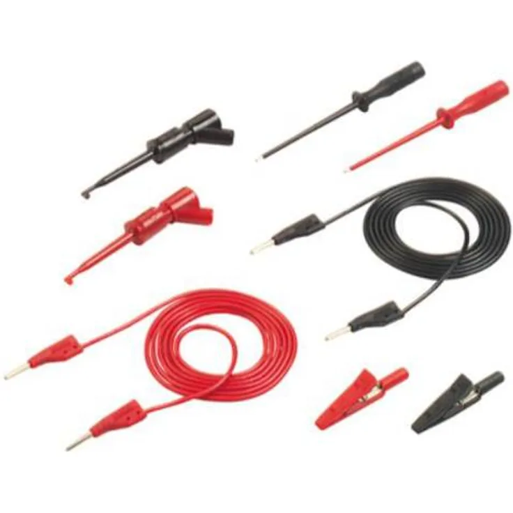 SKS Hirschmann PMS 2 Messleitungs-Set (Stecker 2mm - Stecker 2 mm) 1.00m Schwarz, Rot