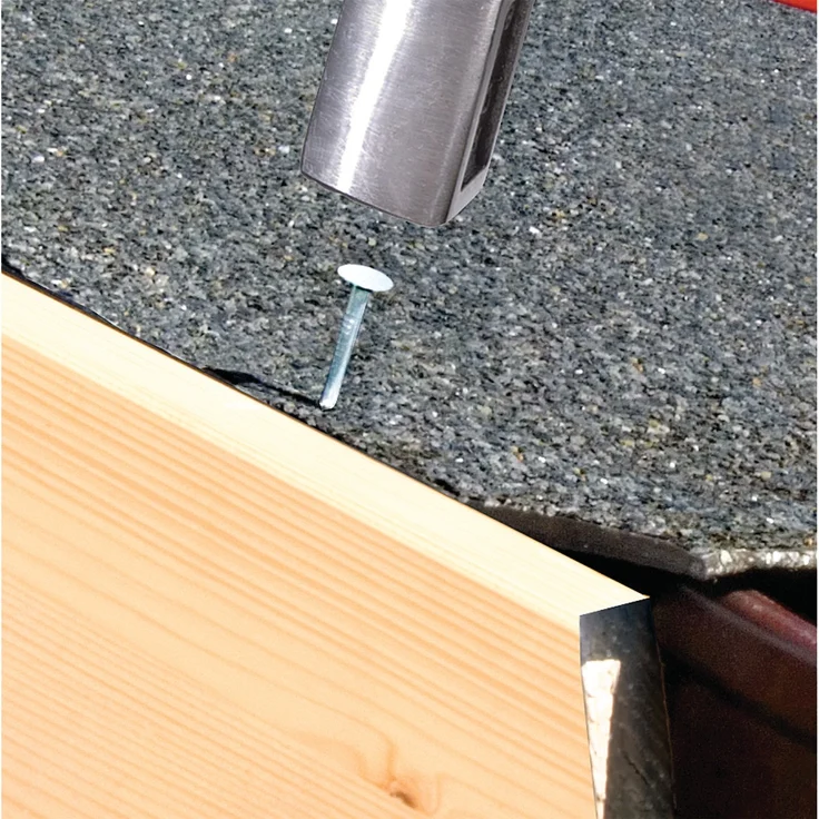 Connex Dachpappstifte 2,8 x 12 mm - 1000 g - Senkkopf - Verzinkt - Aufbewahrung in praktischem Eimer - Ideal für Dachpappe & Schiefernplatten - Breitkopfstifte - Dachpappennägel - Großpack - B30121 – Bild 2