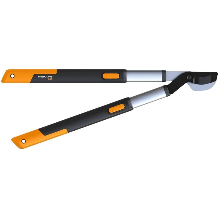 Fiskars SmartFit Bypass-Teleskop-Astschere für frisches Holz, Antihaftbeschichtet, Gehärteter Präzisionsstahl, Grifflänge 66 bis 90 cm, Schwarz-Orange, L86, 1013564 – Bild 2