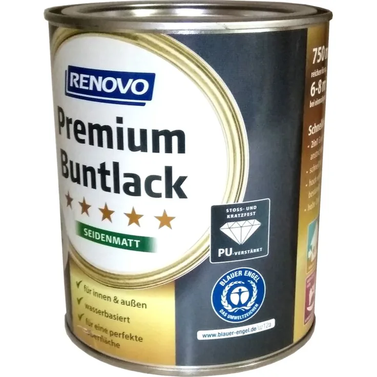 750ml Premium Buntlack seidenmatt RAL7035 Lichtgrau - Renovo
