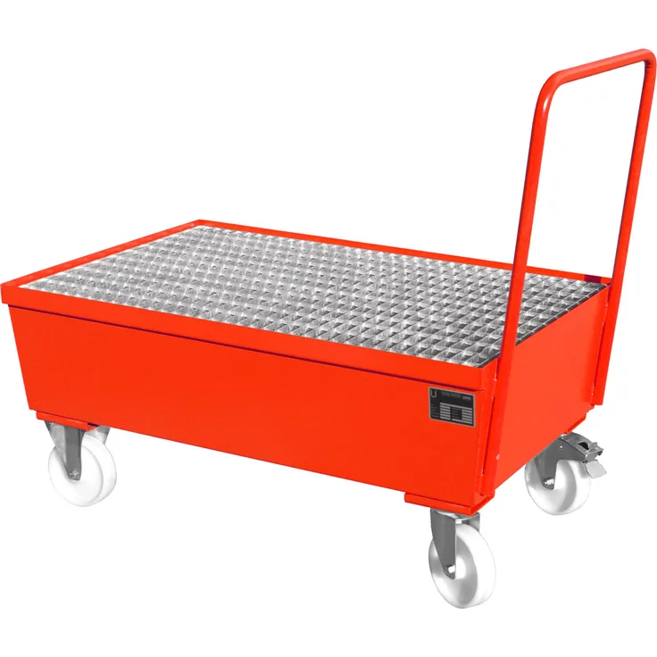 Bauer Fahrbare Auffangwanne AW-F 2, max. 2 Fässer, Feuerrot