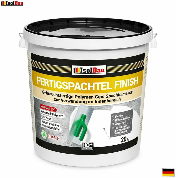 Isolbau - Spachtel masse 20 kg Fertigspachtel Finish Q1-Q4 Glätt Flächen Spachtelmasse – Bild 1