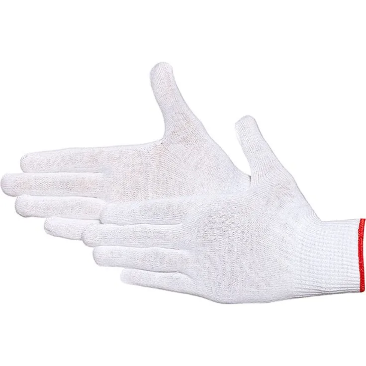 Jah 2181 Baumwoll-Strickhandschuh 12 Paar dünn weiß Gr. 8