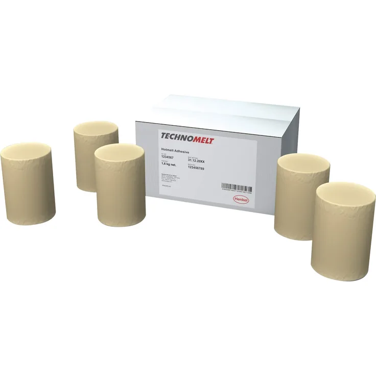 Henkel Schmelzkleber TECHNOMELT DORUS HKP 27 PUR weiß, Patronen passend zu HolzHer Kantenanleimmaschine Inhalt: 6 Stück a 0,3 kg