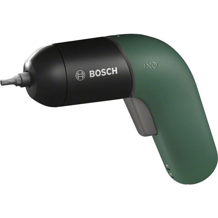 Bosch IXO VI Akkuschrauber (grün, integrierter Akku mit Mikro-USB-Lader, variable Drehzahlregelung, in Aufbewahrungsbox) – Bild 1