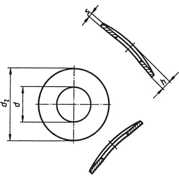 TOOLCRAFT A3 D137-A2 194666 Federscheiben Innen-Durchmesser: 3.2mm M3 DIN 137 Edelstahl A2 100St.