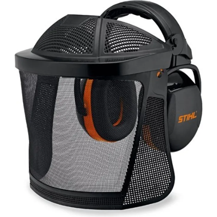 Stihl 0000 884 0566 Gesichtsschutz Gehörschutz kurz, Nylongitter, mit Stirnschutz