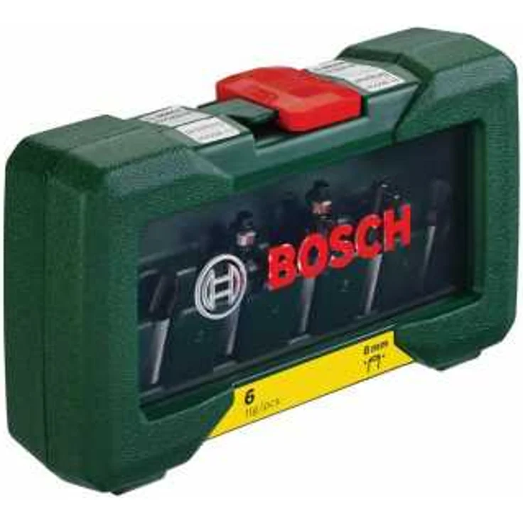 Bosch 6tlg. Hartmetall Fräser Set (für Holz, Ø-Schaft 8 mm, Zubehör Oberfräse) – Bild 2