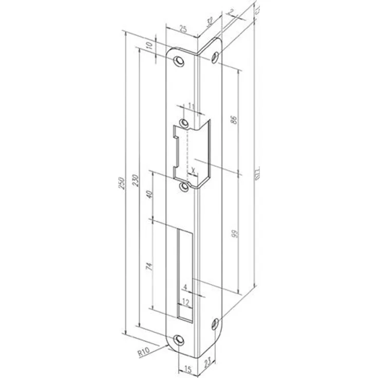 ASSA ABLOY Schließbl. IW 324 R-10 EST DIN re. f. Elektro-Türöffner EST