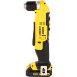 Dewalt DCD740C1-QW DCD740C1 Akku-Winkelbohrmaschine 18 V - 1,5 Ah, Schwarz, Gelb