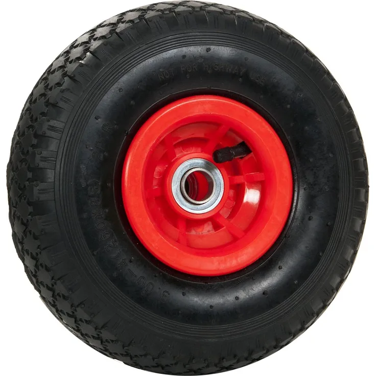 pro-bau-tec 2 Stück Sackkarrenrad mit Kugellager und Monatgematerial, rot, 10113