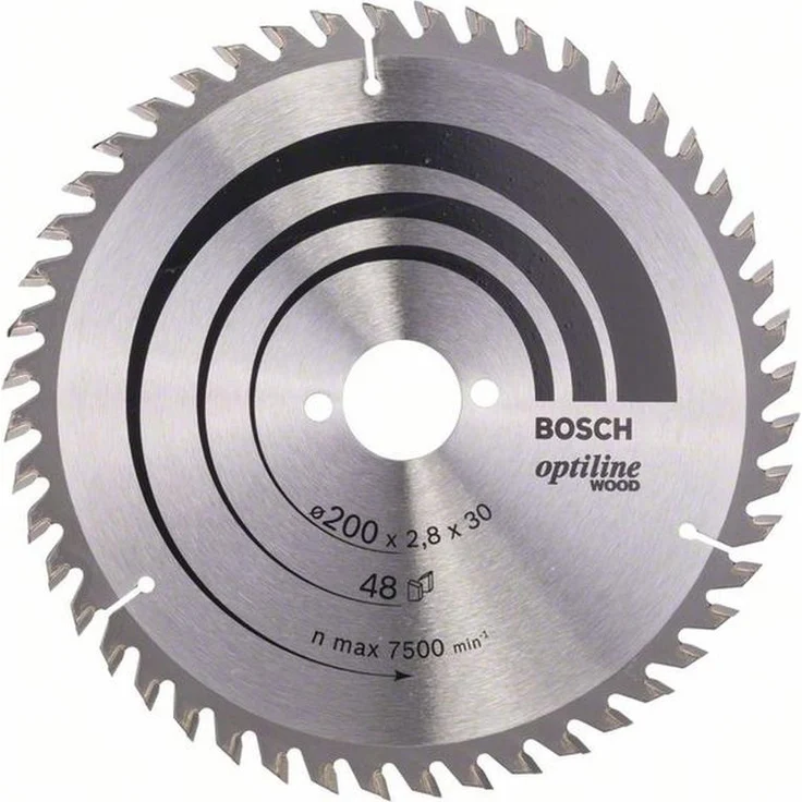 Bosch Professional Kreissägeblatt Optiline Wood (für Holz, 200 x 30 x 2,8 mm, 48 Zähne, Zubehör Kreissäge) – Bild 1