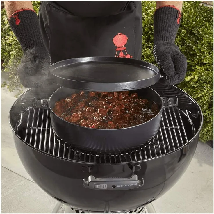 Weber 2-in-1 Dutch Oven 6,8 Liter, Gusseisen, antihaftbeschichtet, mit Deckel (8857) – Bild 4