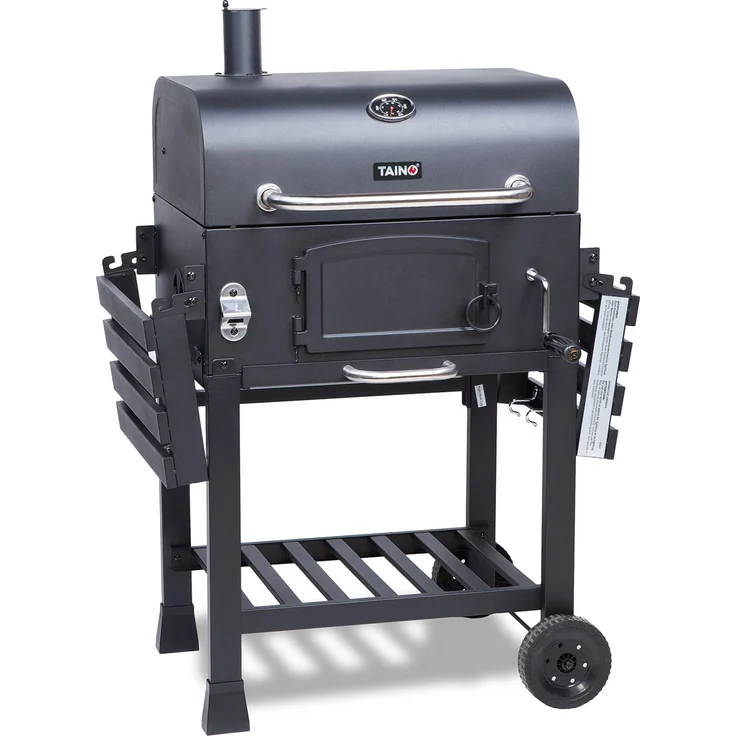 TAINO HERO XL Smoker Holzkohlegrill Kohlegrill Grillwagen 57 x 42 cm Grillfläche – Bild 3