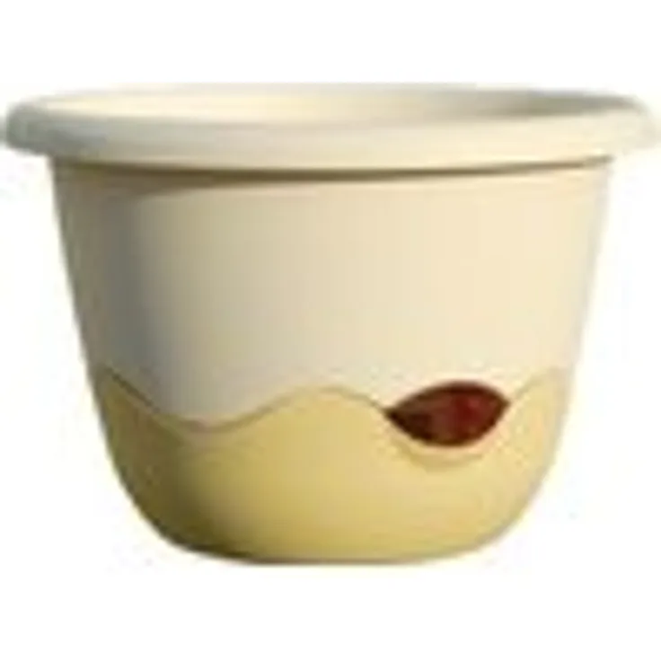 Plastia Blumenampel Mareta 25 cm verschiedene Farben, Farbe:Elfenbein / Creme