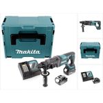 Makita DHR241 18 V Li-Ion Akku Bohrhammer mit SDS-Plus Aufnahme im Makpac + 2x BL 1840 4,0 Ah Akku + DC 18 RC Schnellladegerät