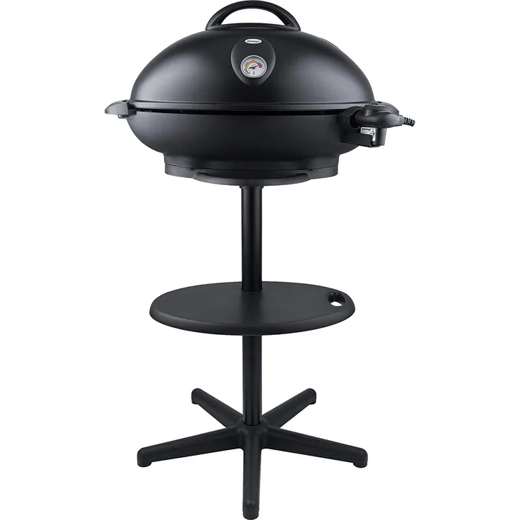 Steba VG 350 BIG Barbecue Säulengrill, Elektrogrill, mit praktischer Ablage, 55 x 41 cm Grillfläche