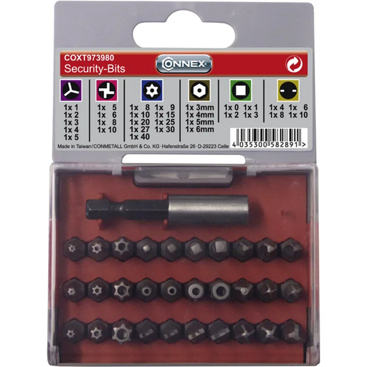 Connex Bitsatz »Security«, 1-4-Universal-Magnethalter