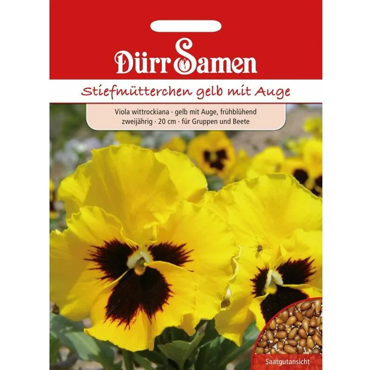 DÜRR-SAMEN Dürr-samen - Stiefmütterchen gelb mit Auge | Stiefmütterchensamen 