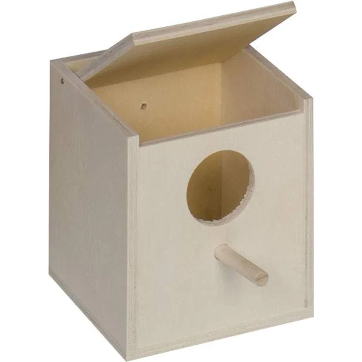 Nobby Exotennistkasten mit großem Einflugloch und Anflugstange 11 x 11 x 13 cm