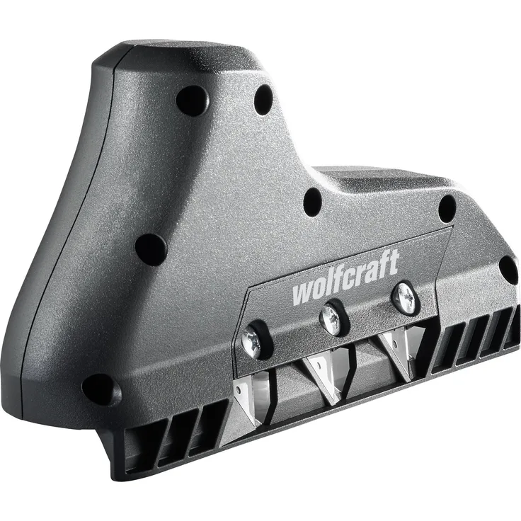 wolfcraft 3-fach Kantenhobel 4009000 Trockenbau Hobel mit Dreifachklinge zum Anschrägen von Kanten bei Gipskarton Für die Plattenstärken 9,5 & 12,5mm