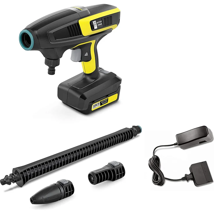 Kärcher Druckreiniger KHB 6 Battery Set Akku: 18 V - 2.5 Ah, Druck: 24 bar, Flachstrahldüse, Rotordüse, Quick Connect, Gartenschlauchanschluss A3-4'', Gewicht: 1.3 kg Hochdruckreiniger – Bild 1