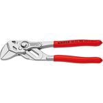 KNIPEX 86 03 180 SB Zangenschlüssel Zange und Schraubenschlüssel in einem Werkzeug mit Kunststoff überzogen verchromt 180 mm