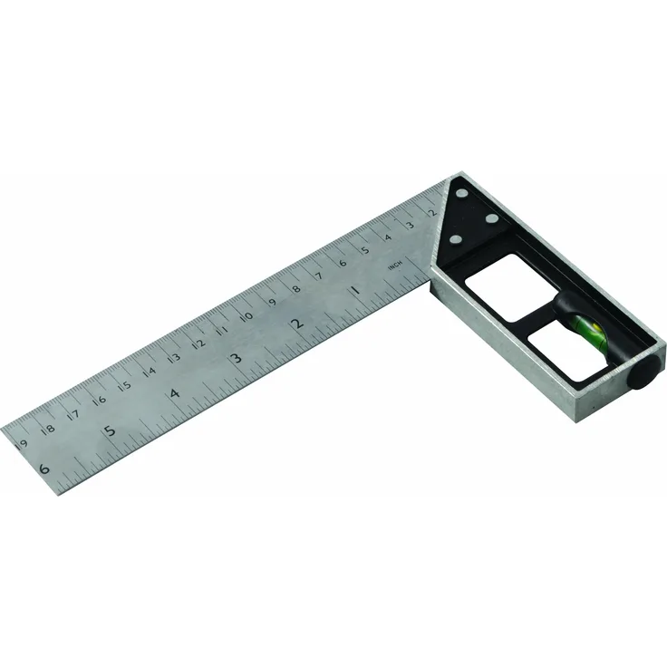 Silverline 282651 Anschlag- und Gehrungswinkel mit Wasserwaage 150 mm