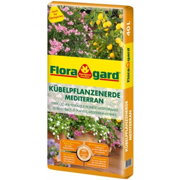 Floragard Kübelpflanzenerde mediterran 40 Liter – Bild 1