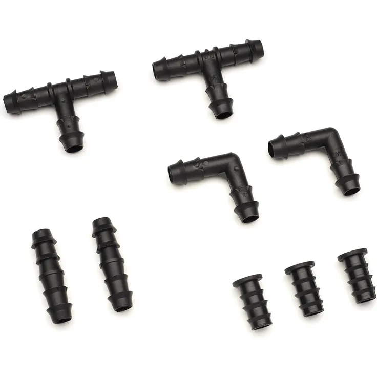 REHAU Zubehör-Set für Perlschlauch-Tropfschlauch, verbinden, abzweigen, umlenken, stopfen, 9-teilig