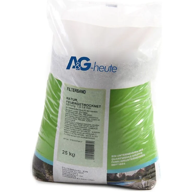 Min2C 25kg Filtersand Körnung 1.0-1.6mm Poolfilter Teichfilter Quarzsand für Sandfilteranlagen Feuergetrocknet - A&g-heute – Bild 1