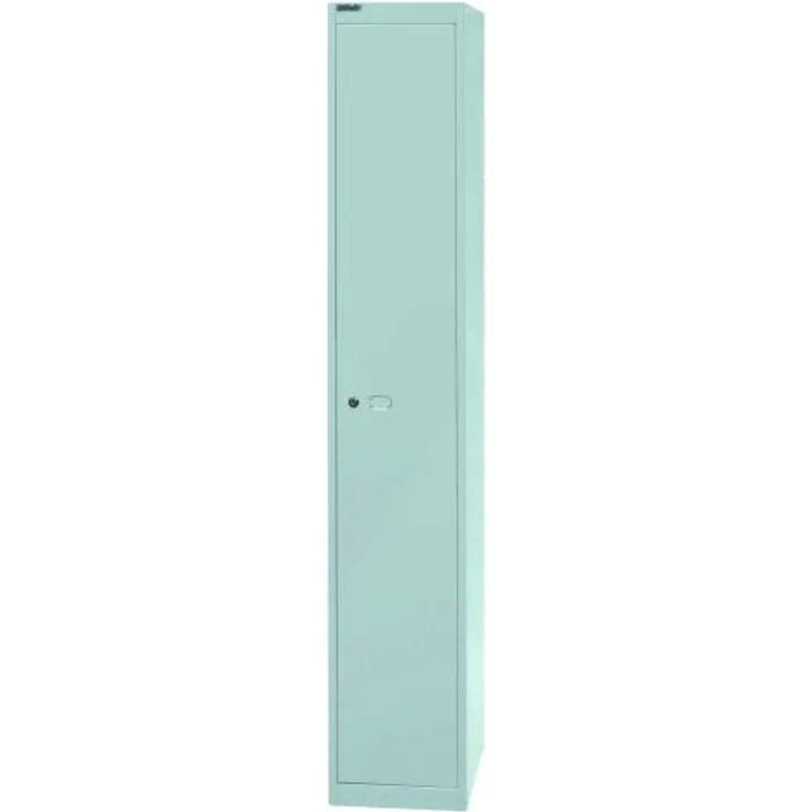 Bisley Garderobenschrank Office, 1 Abteil, 1 Fach, T 457 mm, Farbe lichtgrau