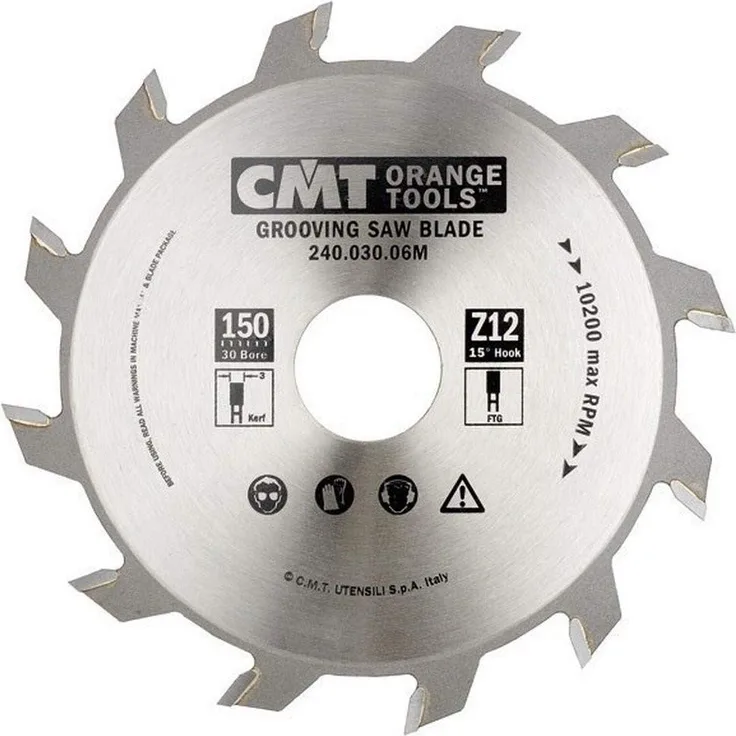 CMT Orange Tools 240.050.06r – Kreissägeblatt für gerade Nutfräser 150 x 5 x 35 Z 12