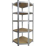 Eck-Schwerlastregal Steckregal mit 5 Ebenen 875 Kg Tragkraft