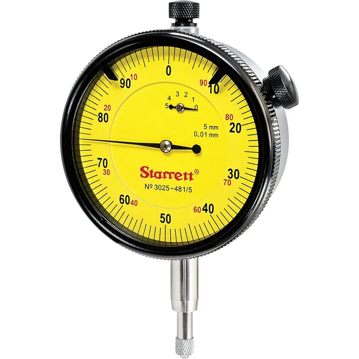 Starrett 3025 481-5 Messuhr, Reichweite: 5 mm, Zifferblatt Lesung: 0 100