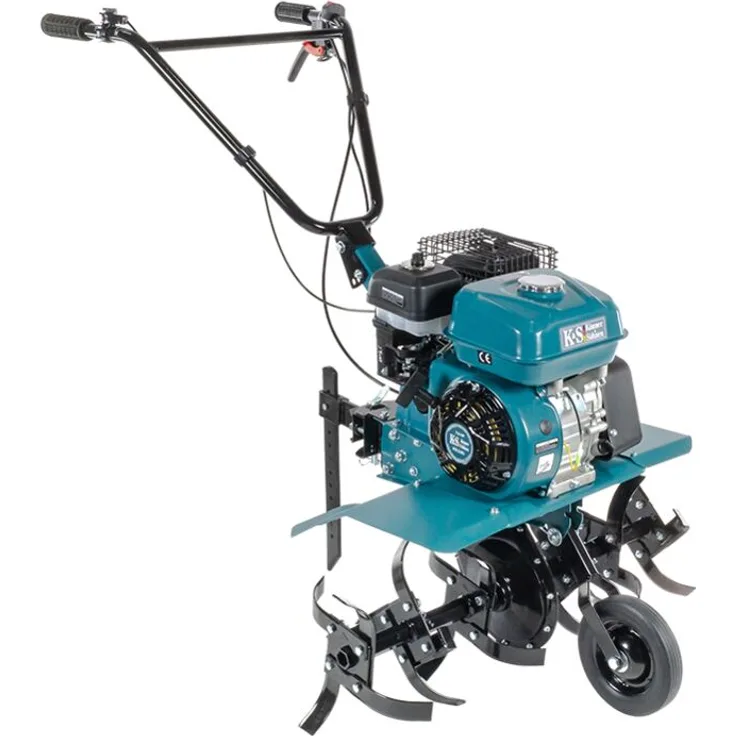 KS 7HP-850A Benzin Bodenhacke, 7.0 PS, 77 cm Arbeitsbreite, 31 cm Arbeitstiefe, Geschmiedete Messer, Transportrad, einstellbare Pflugschar, Bodenhacke