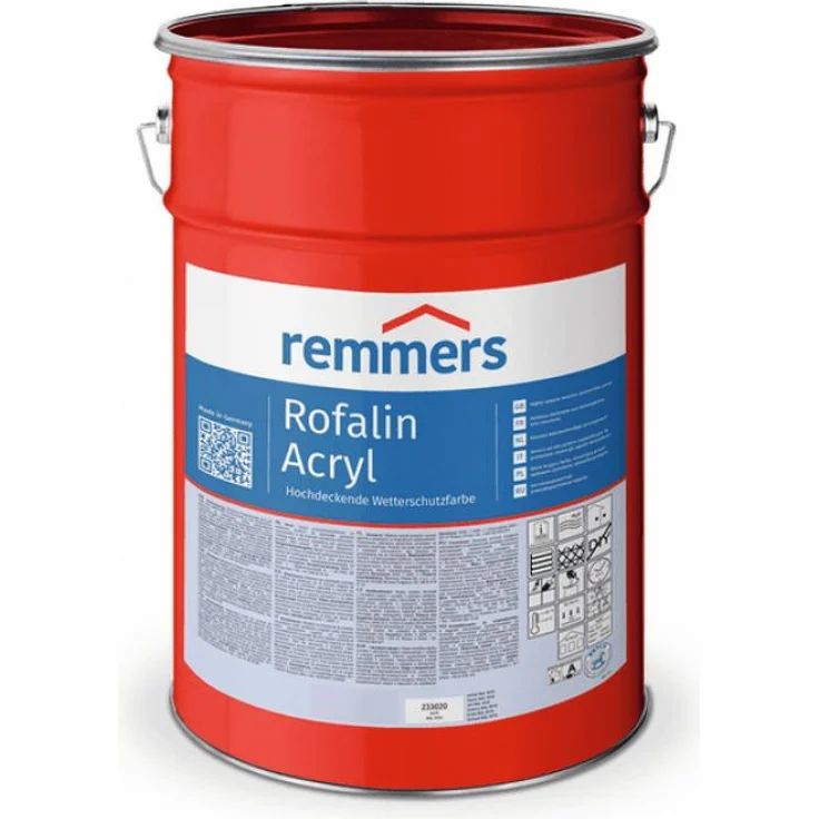 Rofalin Acryl, weiss - Schutzfarbe - 5 ltr - Remmers – Bild 1
