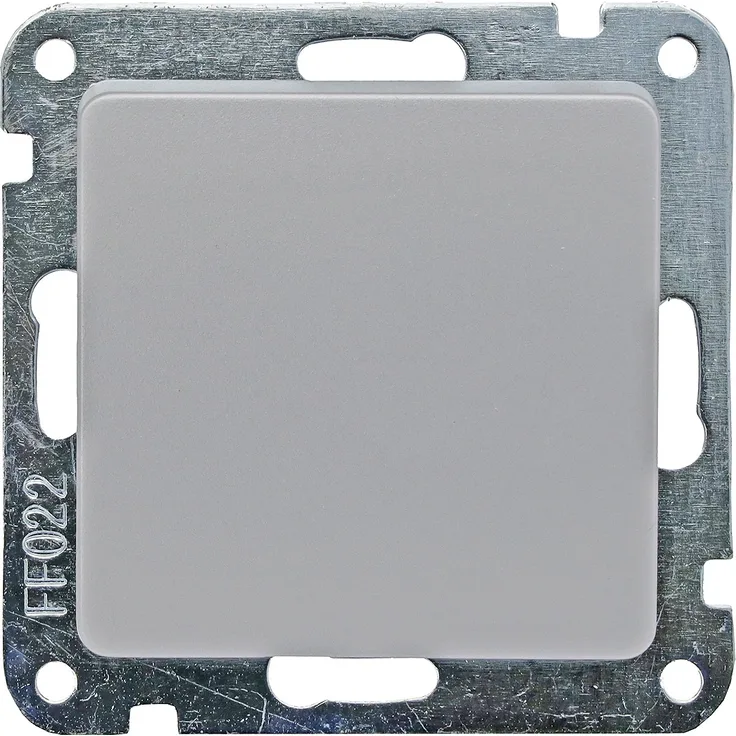 DELPHI Wechsel-Schalter, UP, silber 250V~/ 10A, Klemmanschluss, ohne Rahmen