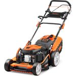 Fuxtec FX-RM5396P, 51 cm Schnittbreite, Benzin-Rasenmäher, 4400 Watt Leistung, 196 ccm Hubraum, 60 l Fangkorbvolumen