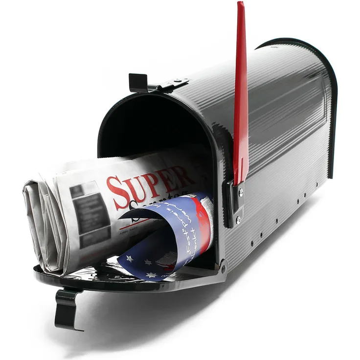 Wiltec - US Mailbox Amerikanisches Design Schwarz Briefkasten Standbriefkasten